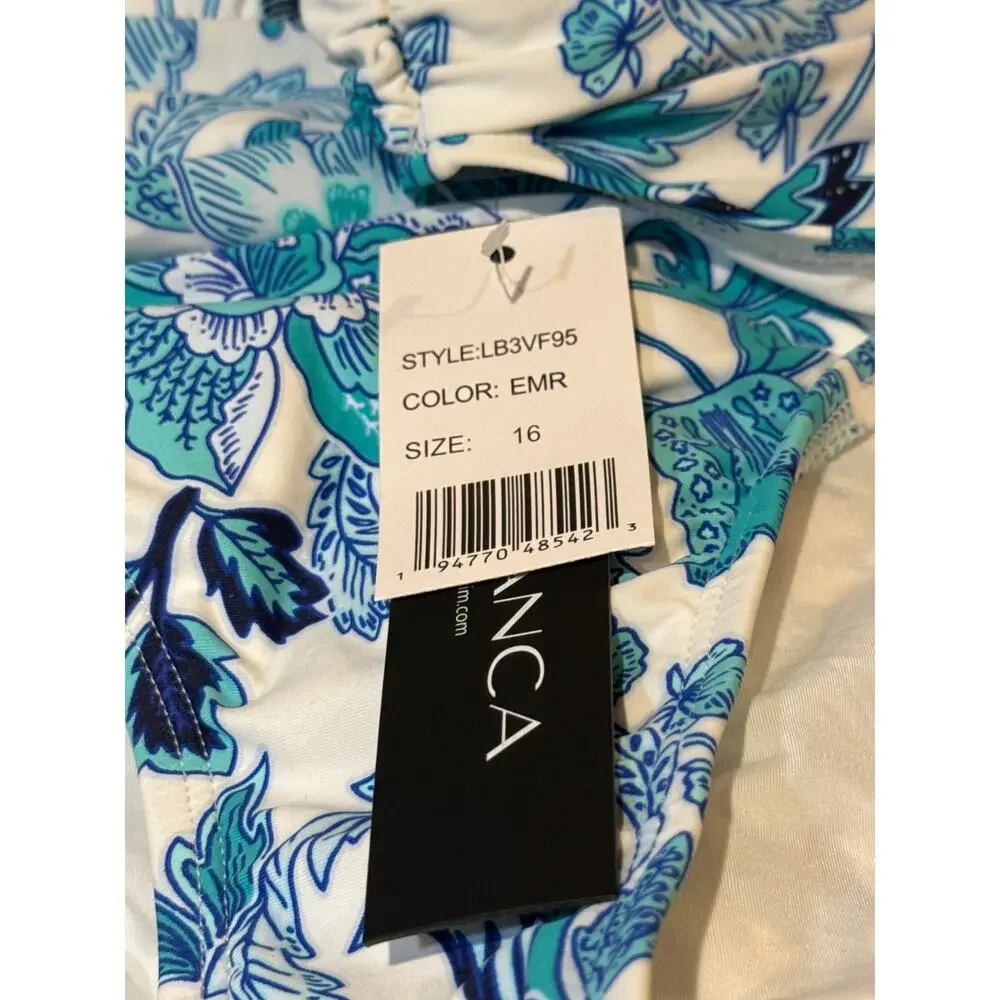 La Blanca Santorini Sun Shirred Band Hipster Bottom 16 NWT - Picture 5 of 5